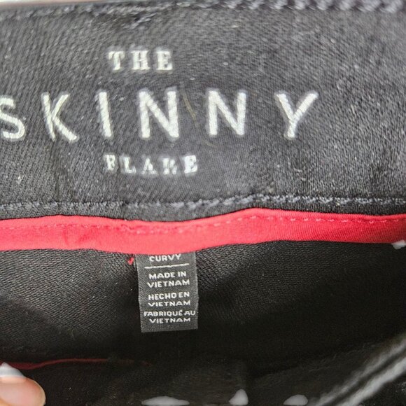 WHBM‎ White House Black Market Skinny Flare Leg Black Jeans Size 6L Long Tall - Picture 6 of 11